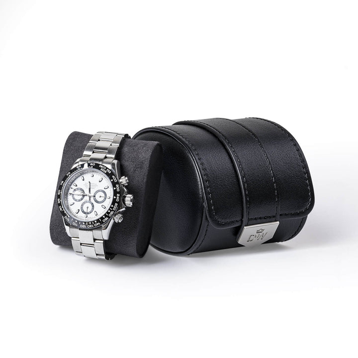 Uhrenbeweger mit Fingerabdruckschloss, 4 Uhrenhaltern, Schmuckfach und leisem Motor