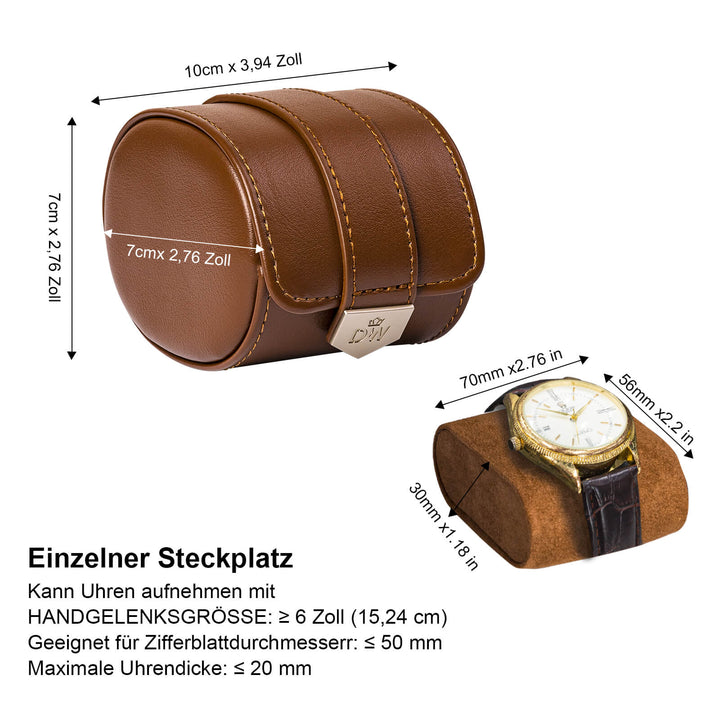 Uhrenbeweger mit Fingerabdruckschloss, 4 Uhrenhaltern, Schmuckfach und leisem Motor